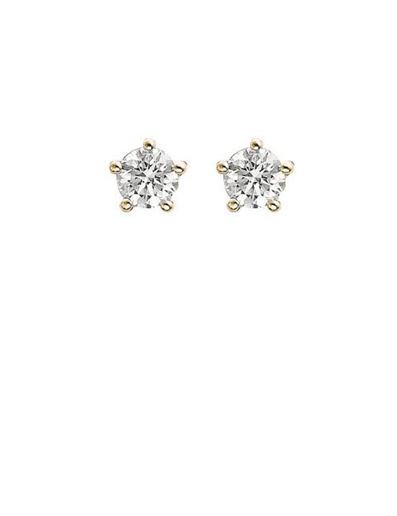 Gold diamond sales stud earrings
