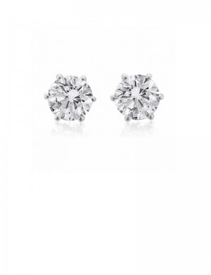 1.29ct Diamond 18K Gold Stud Earrings