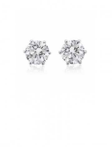 1.29ct Diamond 18K Gold Stud Earrings