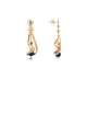 5.41gram 18K Italian Gold Lapis Earrings