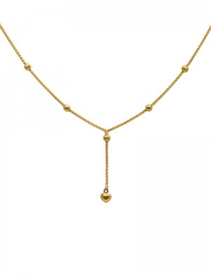 18K Yellow Gold Balled Necklace