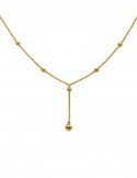 18K Italian Yellow Gold Heart Pendant Necklace