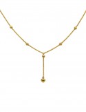 18K Yellow Gold Balled Necklace