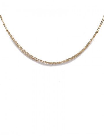 6.80gram 18K ItalianWhite & Yellow Gold Necklace