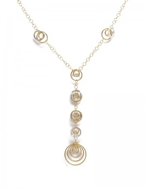 9.26gram 18K White & Yellow Gold Necklace