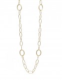 18K Italian Yellow Gold Loop Necklace 