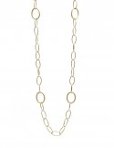 18K Italian Yellow Gold Loop Necklace 