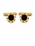 11.47gram 18K Yellow Gold Onyx Cuff Link