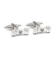 7.31gram 18K Italian White Gold Cuff Link