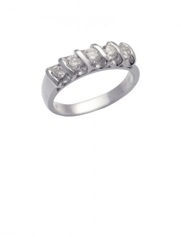 0.56ct Diamond 18K White Gold Ring