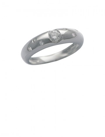 0.22ct Diamond 18K White Gold Ring