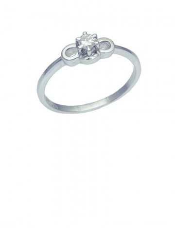 0.10ct Diamond 18K White Gold Ring