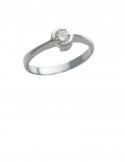 0.20ct Diamond 18K White Gold Solitaire Ring