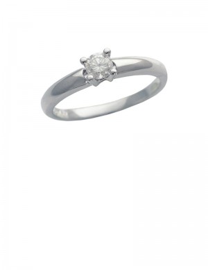 0.23ct Diamond 18K Gold Solitaire Ring