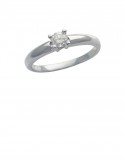 0.23ct Diamond 18K White Gold Solitaire Ring