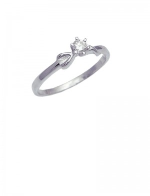 0.10ct 18K white gold diamond ring