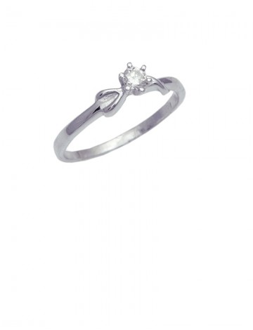 0.10ct 18K white gold diamond ring