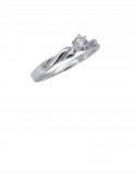 0.12ct Diamond 18K White Gold Ring