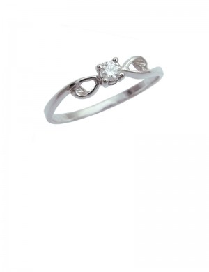 0.10ct Diamond 18K White Gold Ring