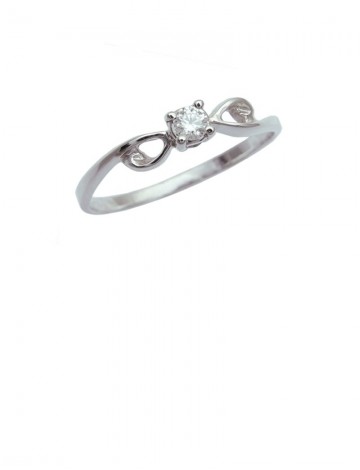 0.10ct Diamond 18K White Gold Ring