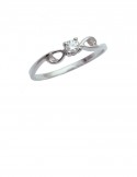 0.12ct Diamond 18K White Gold Ring