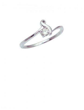 0.10ct Diamond 18K White Gold Ring