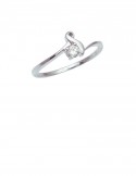 0.10ct Diamond 18K White Gold Ring
