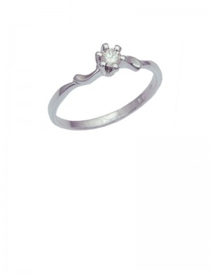 0.10ct Diamond 18K White Gold Ring