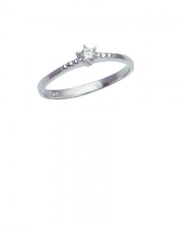 0.10ct Diamond 18K White Gold Ring