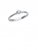 0.10ct Diamond 18K White Gold Ring