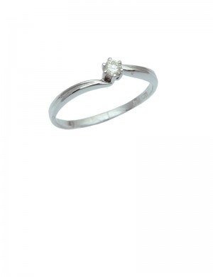 0.10ct Diamond 18K White Gold Ring