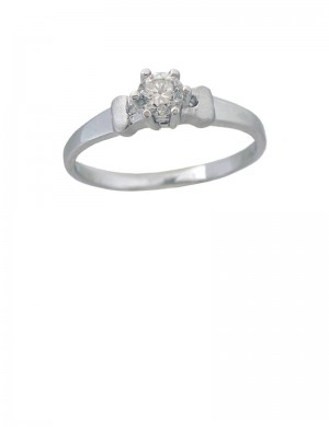 0.29ct Diamond 18K White Gold Ring