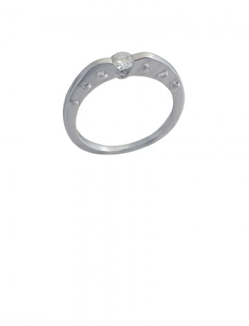 0.18ct 18K White Gold Diamond Ring