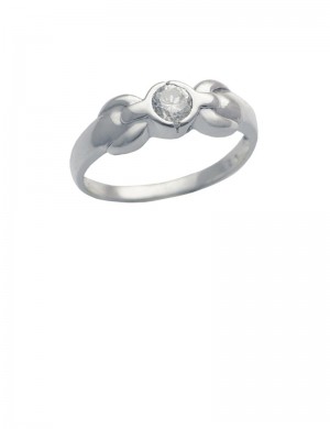 0.26ct Diamond 18K White Gold Solitaire Ring