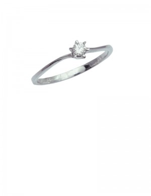 0.10ct Diamond 18K White Gold Ring