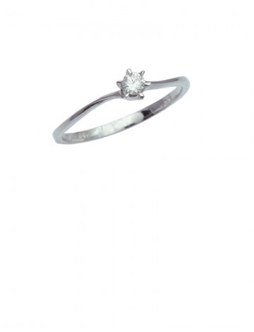 0.10ct Diamond 18K White Gold Ring