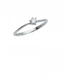 0.11ct Diamond 18K White Gold Ring