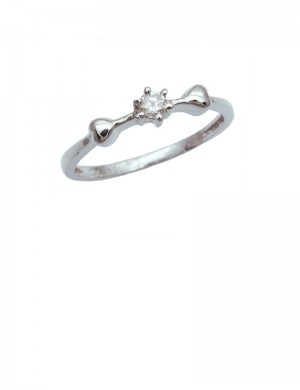 0.10ct Diamond 18K White Gold Ring