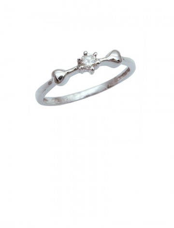 0.10ct Diamond 18K White Gold Ring