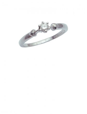 0.10ct Diamond 18K WHite Gold Ring