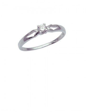 0.10ct Diamond 18K White Gold Ring