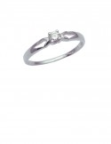 0.10ct Diamond 18K White Gold Ring