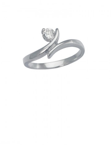 0.13ct Diamond 18K White Gold Ring