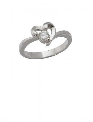 0.21ct Diamond 18K White Gold Ring