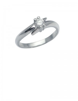 0.21ct Diamond 18K White Gold Ring