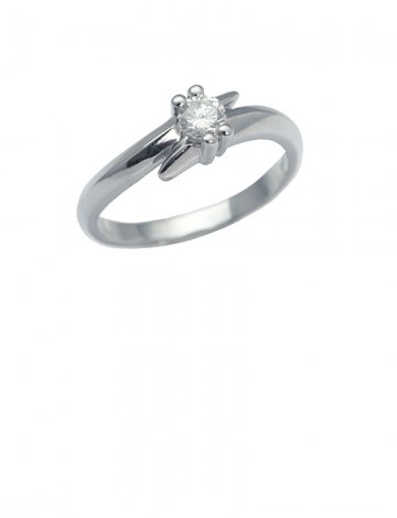 0.21ct Diamond 18K White Gold Ring