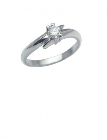 0.19ct Diamond 18K White Gold Ring