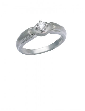 0.18ct Diamond 18K White Gold Ring