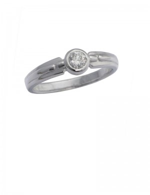 0.19ct Diamond 18K White Gold Ring