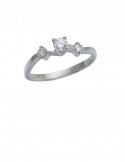 0.27ct Diamond 18K White Gold Ring